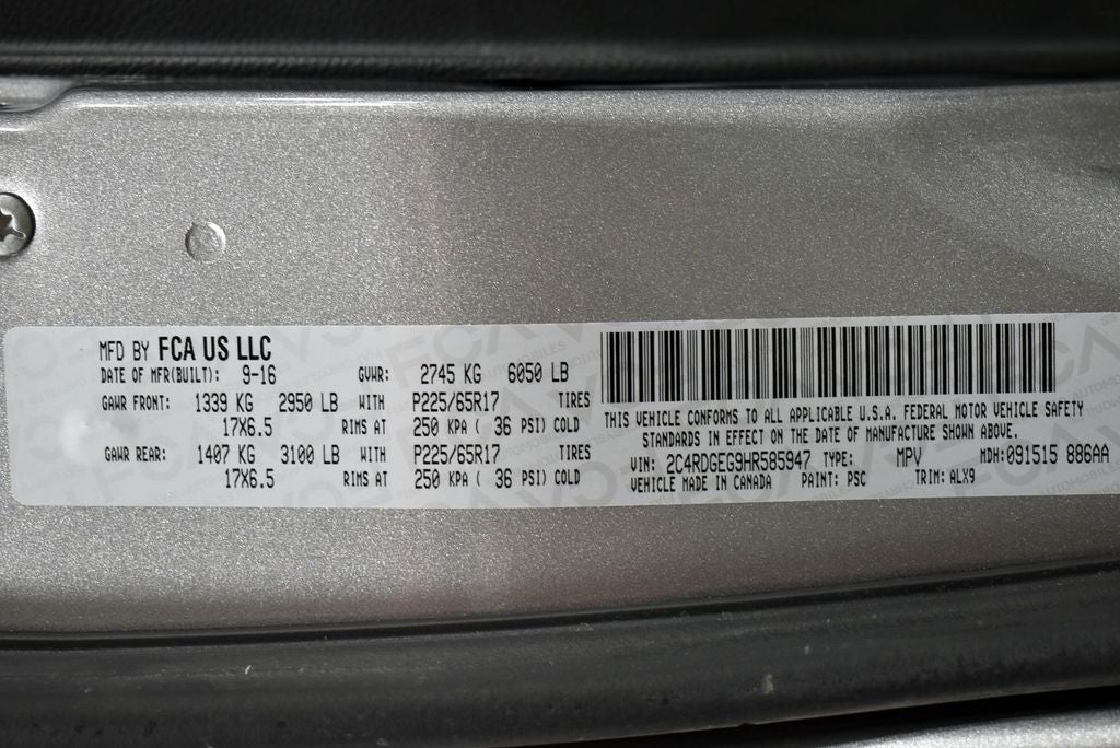 2017 Dodge Grand Caravan GT