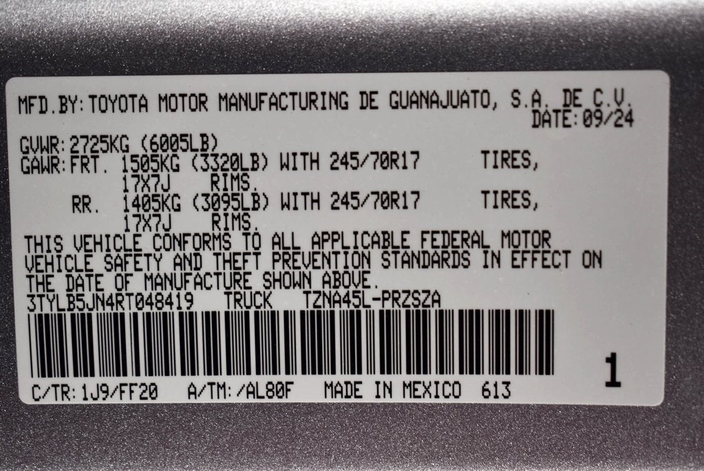 2024 Toyota Tacoma SR5