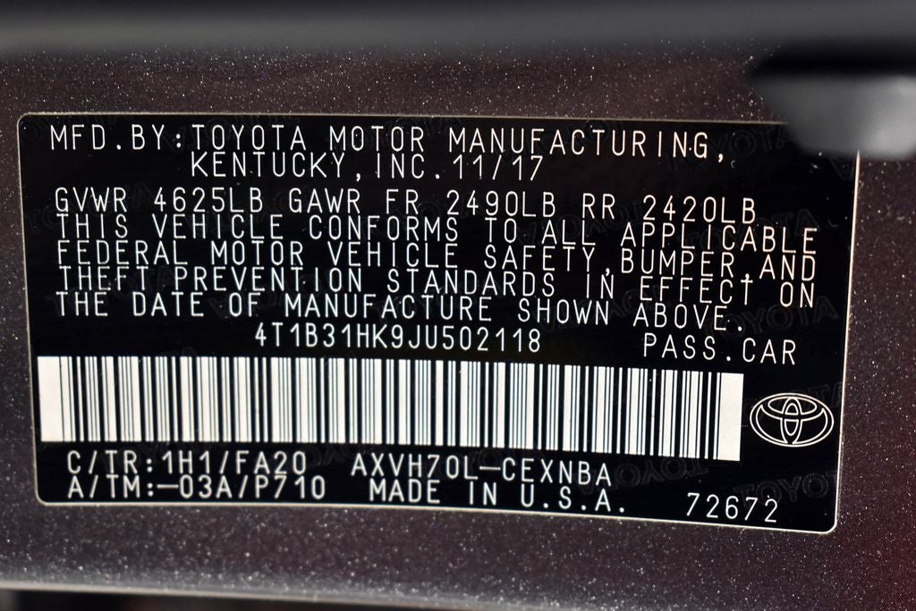 2018 Toyota Camry Hybrid LE