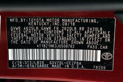 2018 Toyota Camry XSE V6