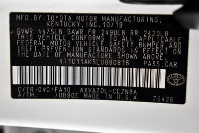 2020 Toyota Camry LE