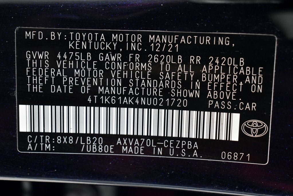 2022 Toyota Camry XSE