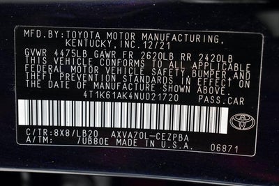 2022 Toyota Camry XSE