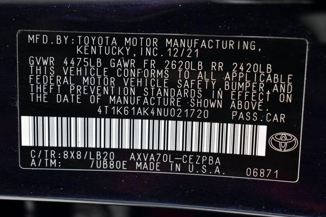 2022 Toyota Camry XSE