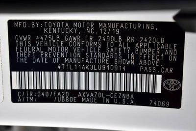 2020 Toyota Camry LE