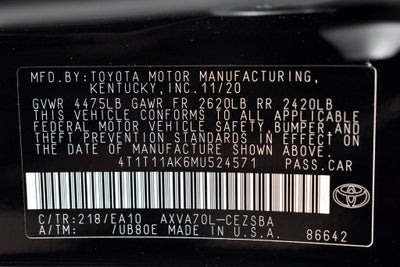 2021 Toyota Camry SE