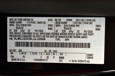 2020 Lincoln Corsair Reserve