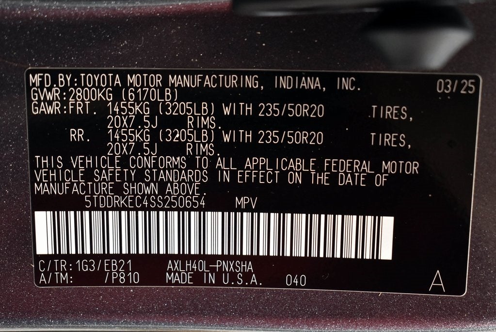 2025 Toyota Sienna XSE 7 Passenger