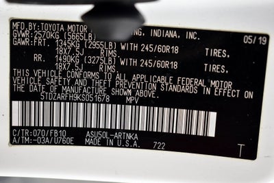 2019 Toyota Highlander LE