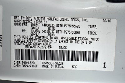 2018 Toyota Tundra Platinum 5.7L V8