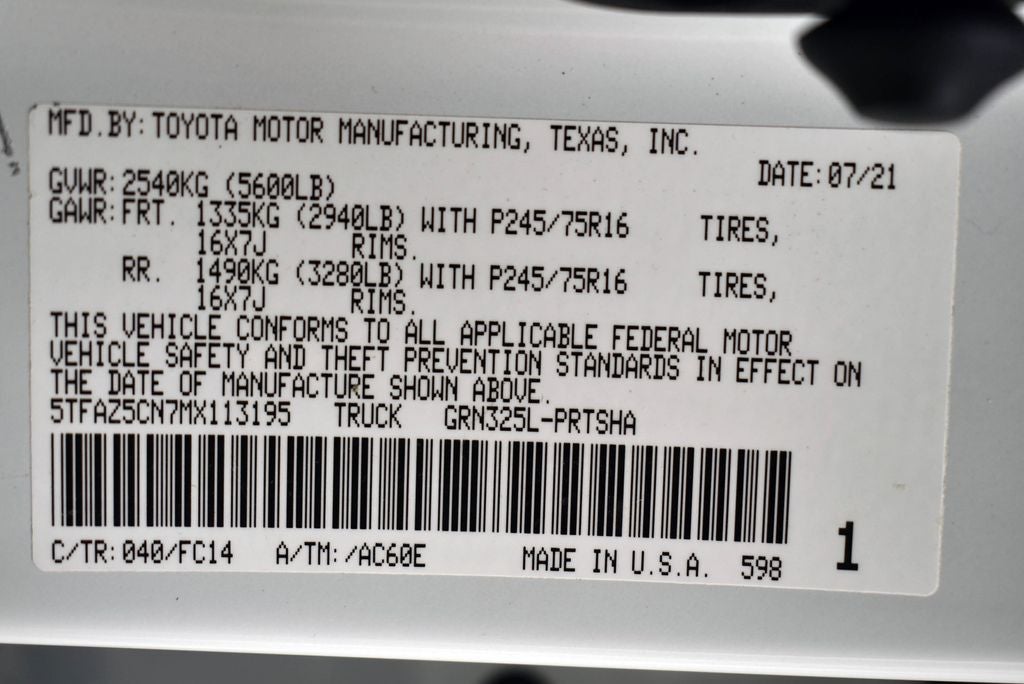 2021 Toyota Tacoma SR5 V6