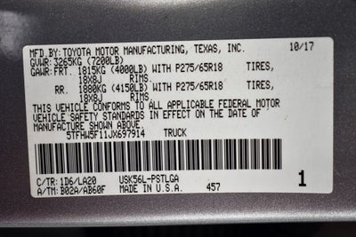 2018 Toyota Tundra Limited