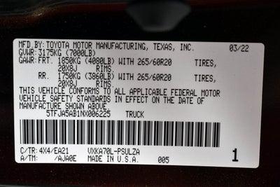 2022 Toyota Tundra Limited