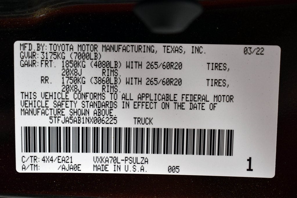 2022 Toyota Tundra Limited