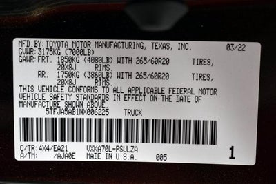 2022 Toyota Tundra Limited