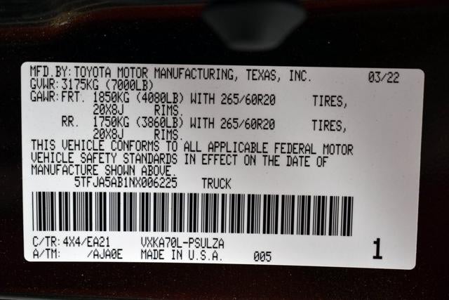 2022 Toyota Tundra Limited