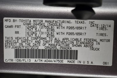 2015 Toyota Tacoma PreRunner V6