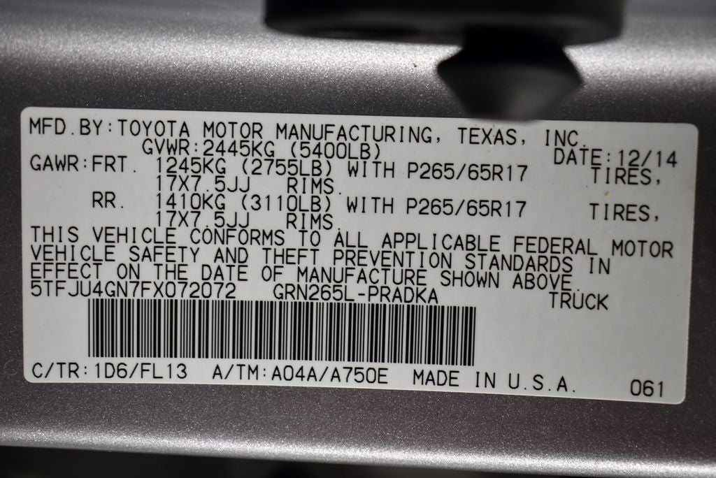 2015 Toyota Tacoma PreRunner V6