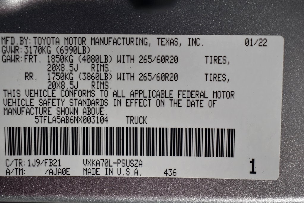 2022 Toyota Tundra SR5