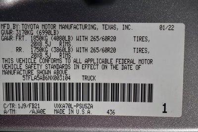 2022 Toyota Tundra SR5