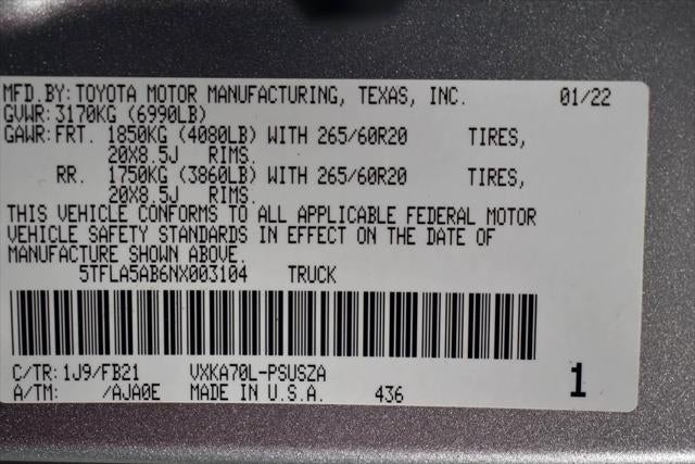 2022 Toyota Tundra SR5