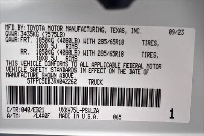 2024 Toyota Tundra Hybrid TRD Pro