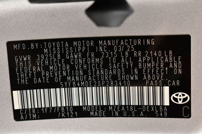 2025 Toyota Corolla LE