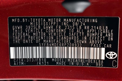 2024 Toyota Corolla LE