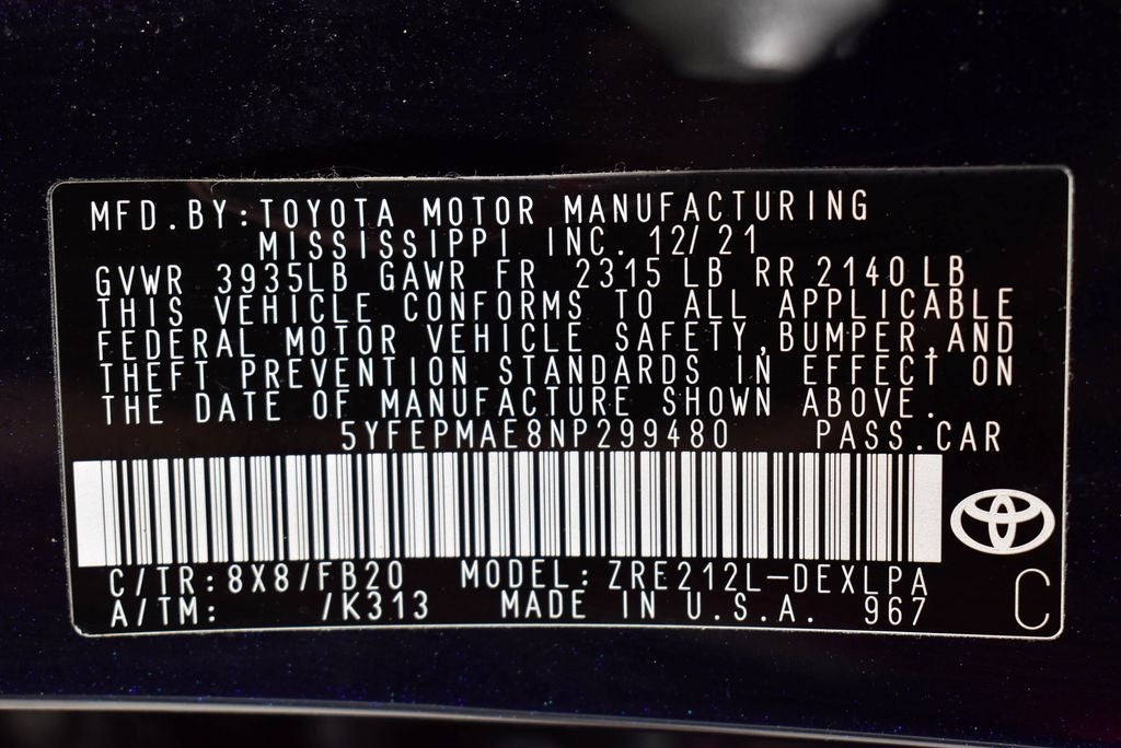 2022 Toyota Corolla LE