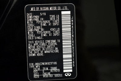 2019 INFINITI QX80 LUXE