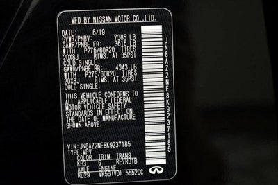 2019 INFINITI QX80 LUXE