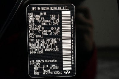 2019 INFINITI QX80 LUXE