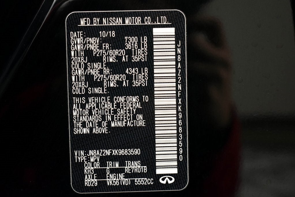 2019 INFINITI QX80 LUXE