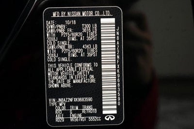 2019 INFINITI QX80 LUXE