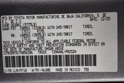 2026 Toyota Tacoma SR5