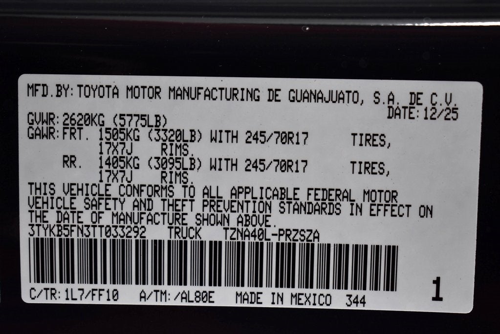 2026 Toyota Tacoma SR5