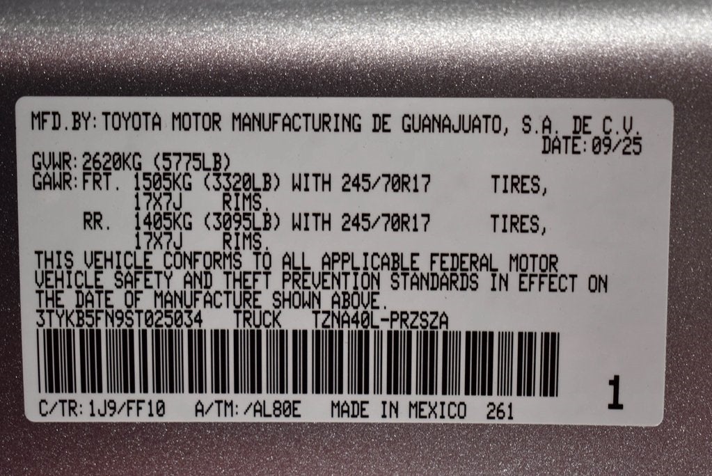 2025 Toyota Tacoma SR5