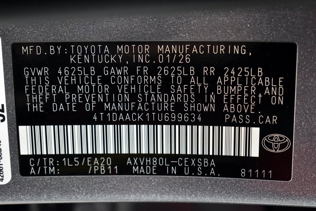 2026 Toyota Camry SE