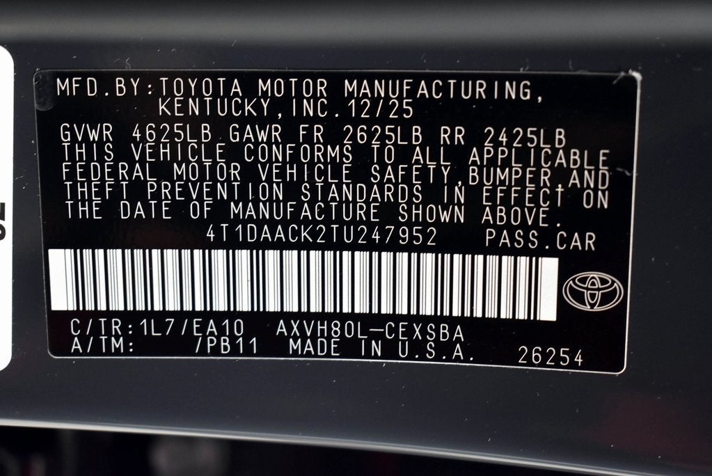 2026 Toyota Camry SE