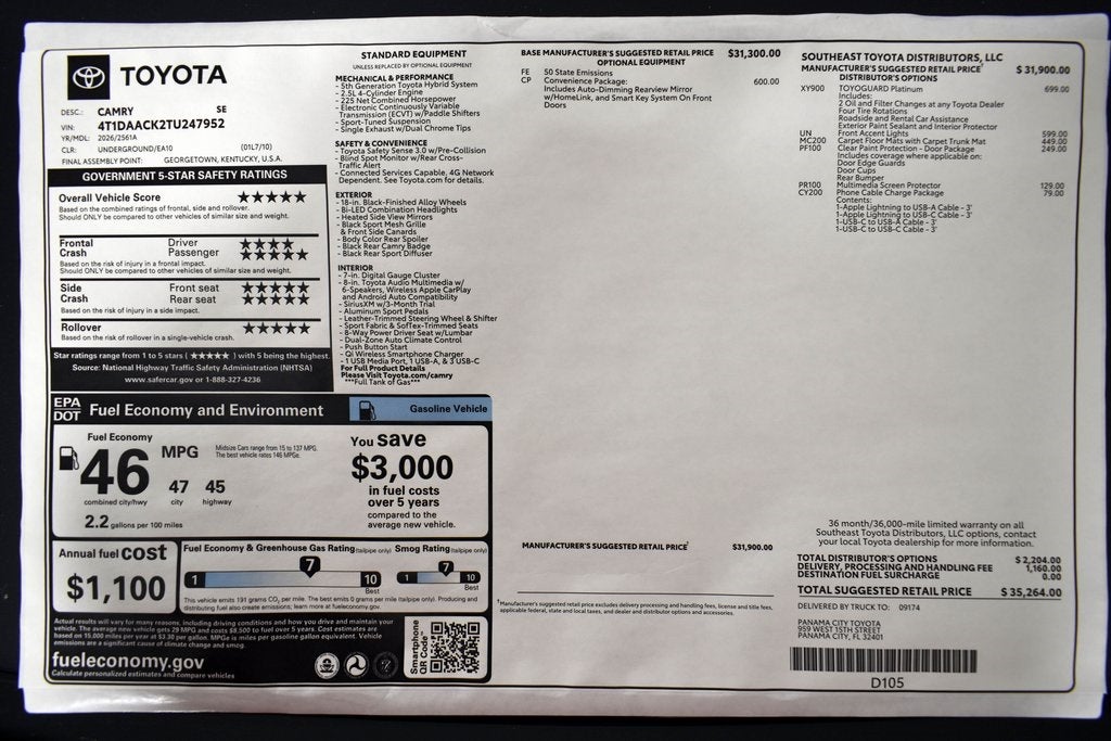 2026 Toyota Camry SE