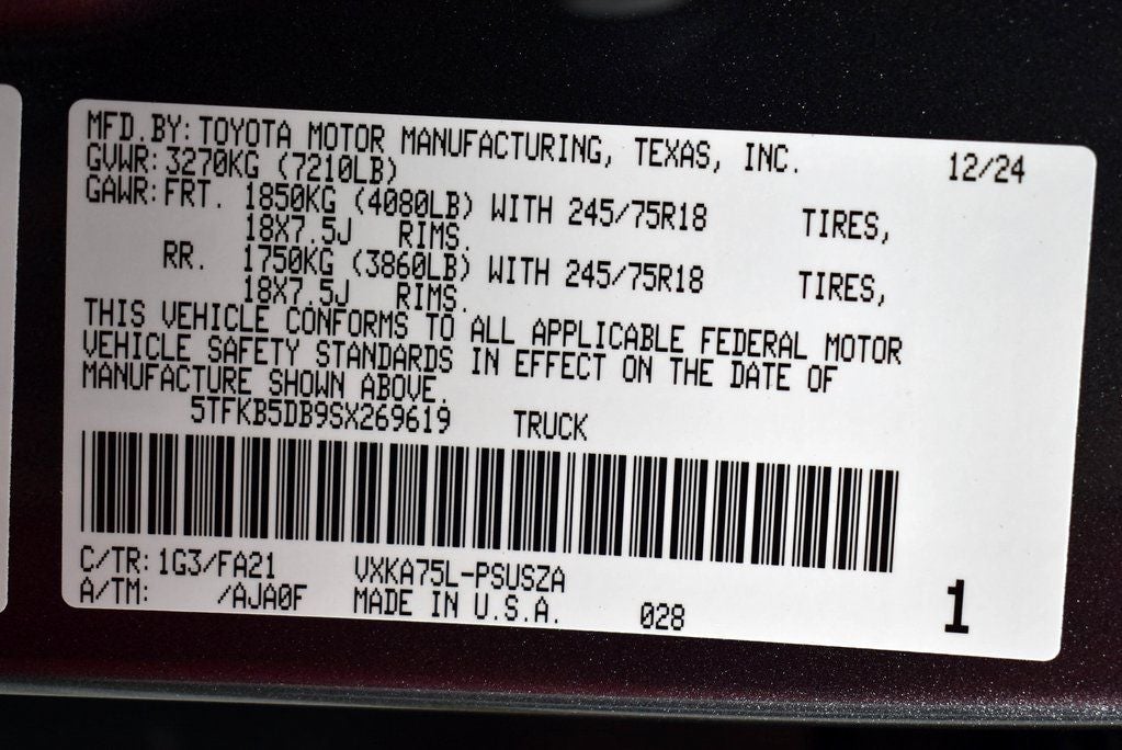 2025 Toyota Tundra SR