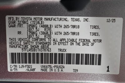 2026 Toyota Tundra SR5