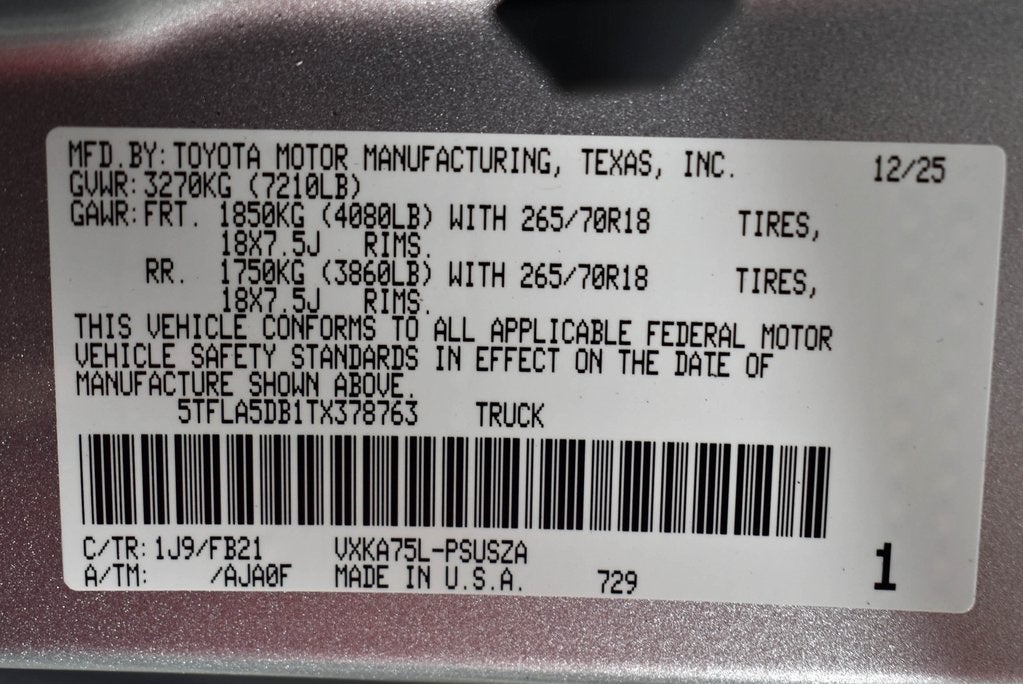 2026 Toyota Tundra SR5