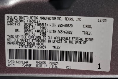 2026 Toyota Tundra i-FORCE MAX Tundra 1794 Edition