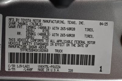 2025 Toyota Tundra i-FORCE MAX Tundra Platinum