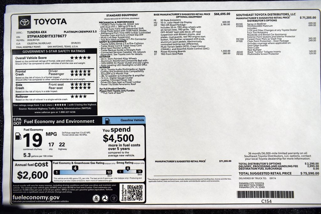 2026 Toyota Tundra Platinum