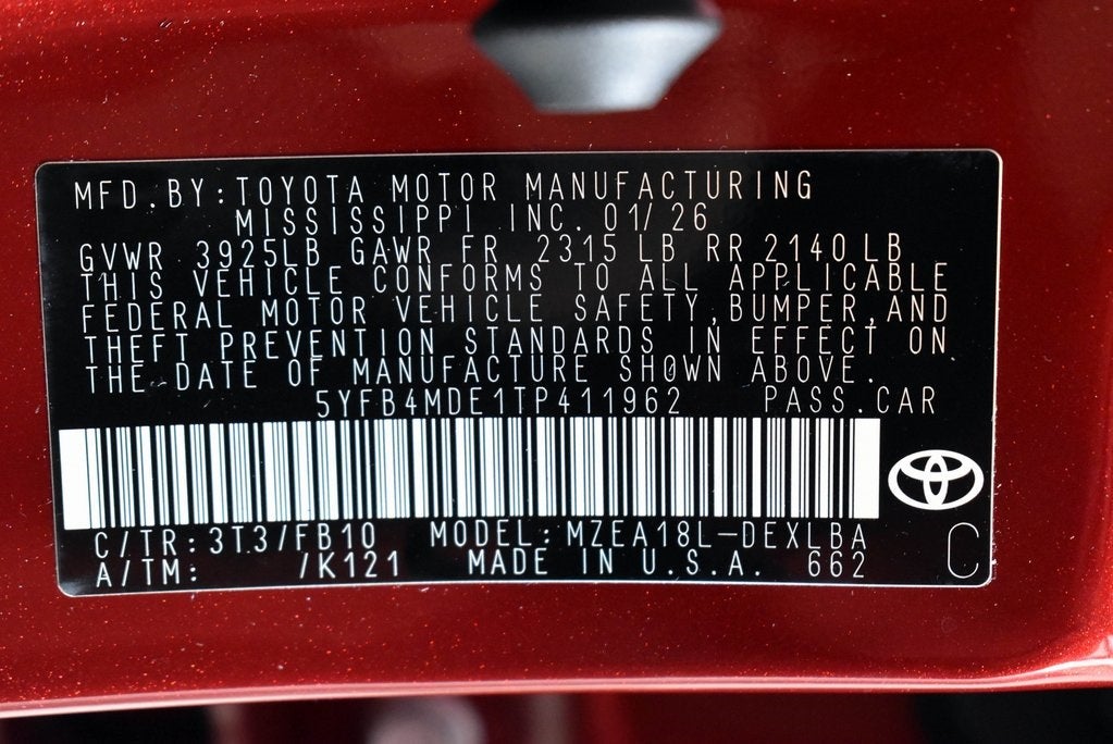 2026 Toyota Corolla LE