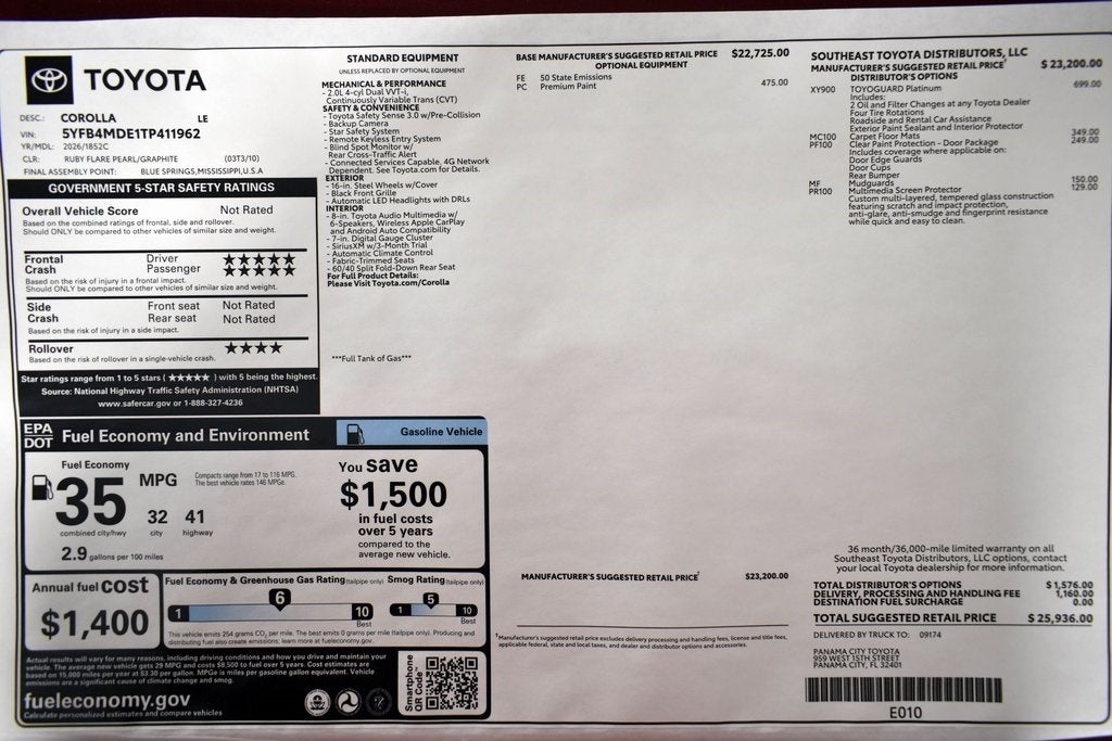 2026 Toyota Corolla LE