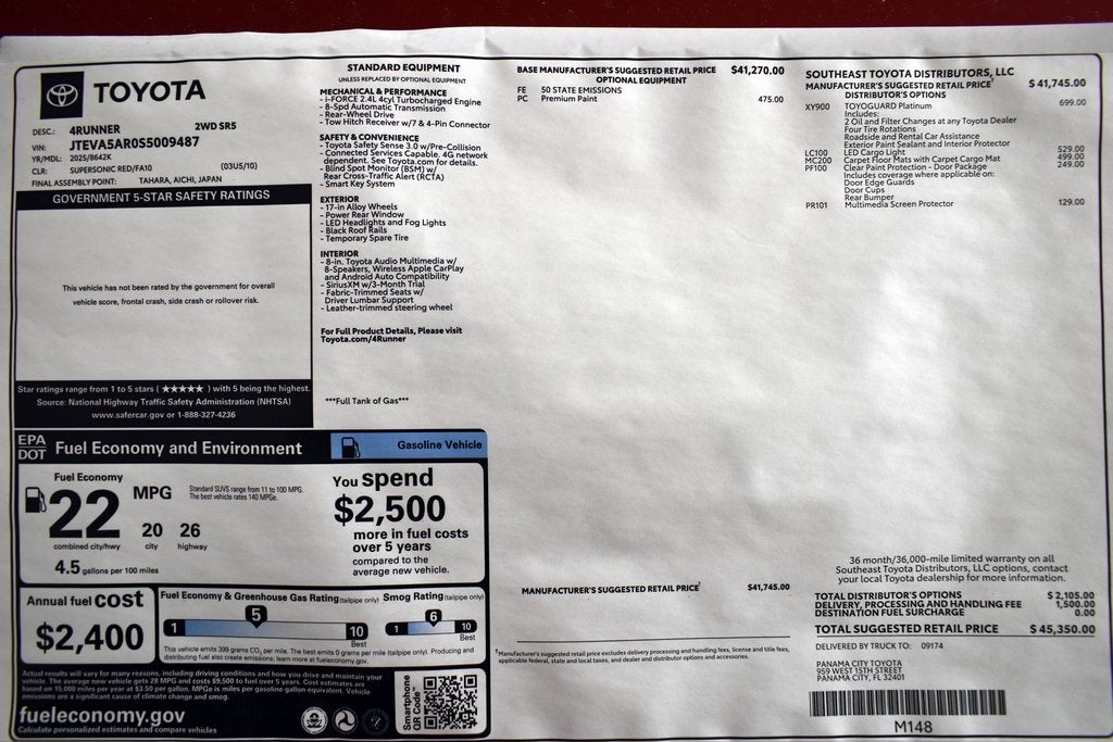 2025 Toyota 4Runner SR5