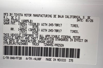 2026 Toyota Tacoma SR5